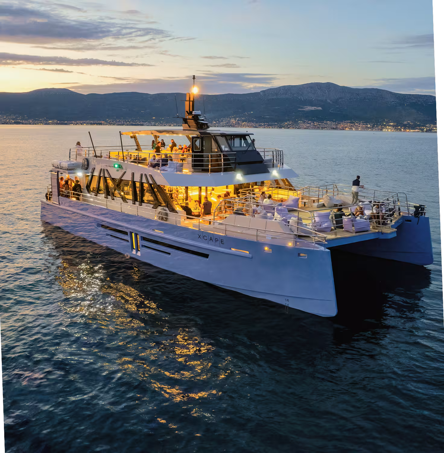 Xcape luxury catamaran on the Adriatic Sea
